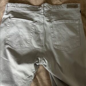 AG Adriano Goldschmied Men's Light Gray Relaxed Jeans